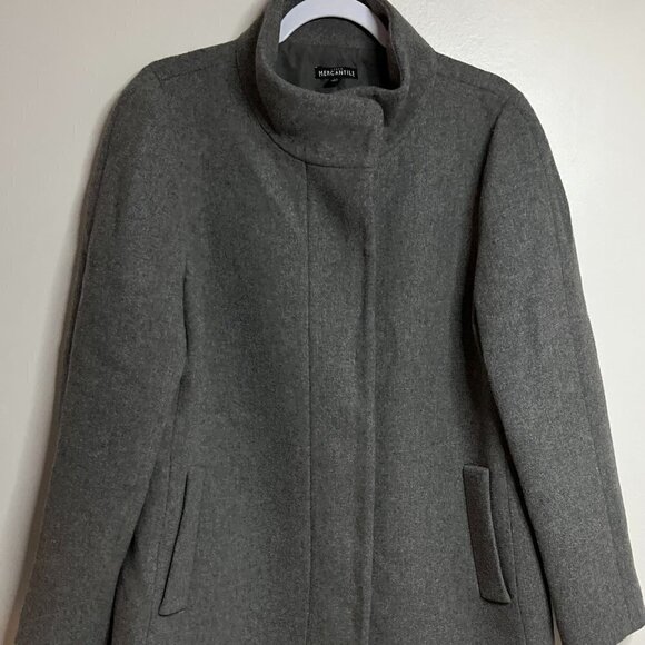 J Crew Mercantile Coat Jacket Gray Wool Modern Minimalist Classic 14 - Picture 2 of 7